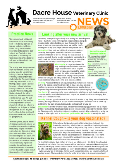 Summer 2026 newsletter